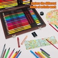 thumbnail image 7 of KINSPORY 66 pack Art Supplies, Deluxe Wooden Art Set Crafts Drawing Painting Kit, Gift Box for Kids Artist Beginners Girls Boys (Brown), 7 of 7
