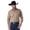 Tan, variant on Men's Long Sleeve Western Snap Dobby Striped Shirt
