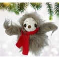 thumbnail image 2 of Sloth Ornament - Furry Plush Animal Christmas Tree Decoration, 2 of 3