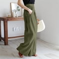 thumbnail image 3 of Celmia Women Casual Wild Asymmetric Waist Wide Leg Pleated Pants, 3 of 3