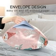 thumbnail image 4 of Yayeee Pillowcase Standard Size Set of 2 Satin Wrinkle Resistant Pillow Case, Pink Christmas Snowman, 4 of 7