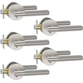 thumbnail image 1 of Matte Door Handles Interior Knurled Privacy Door Handles Heavy Duty Door Lever for Bedroom or Bathroom Reversible Keyless for Left Right Handed Doors AM, 1 of 7
