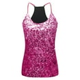 thumbnail image 3 of SHITINN Women's Sequin Tops Glitter Party Strappy Tank Top Baggy Top 1xl Tops for Women 2x Tops for Women plus Size 3x Womens Tops Cropped Exercise Top Compression Top Women Beaded V Neck Top Alien, 3 of 3