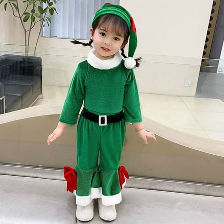 

Simplmasygenix Baby Sets Clearance Summer Dress Toddler Kids Baby Girls Christmas Fashion Cute Trumpet Long Sleeve Ruffles Bow Flared Pants Suit