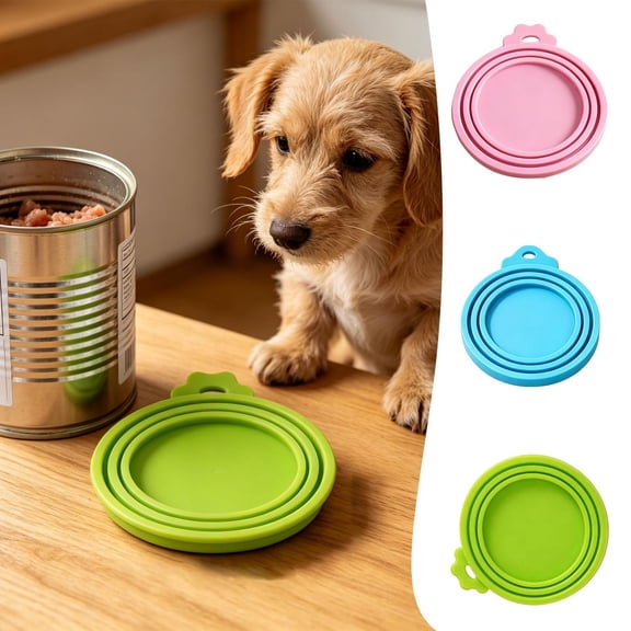 Noothes Pet Can Cover Silicone Can Lid Universal Three in One Proof Sealed Fresh Keeping Cover Reusable Can Lids for Cat Food Dog Food Pet Food Storage