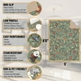 thumbnail image 3 of Ottomanson Floral Area Rug 5' x 6'6" - Non Slip Low Pile Carpet, Seafoam Green, 3 of 8
