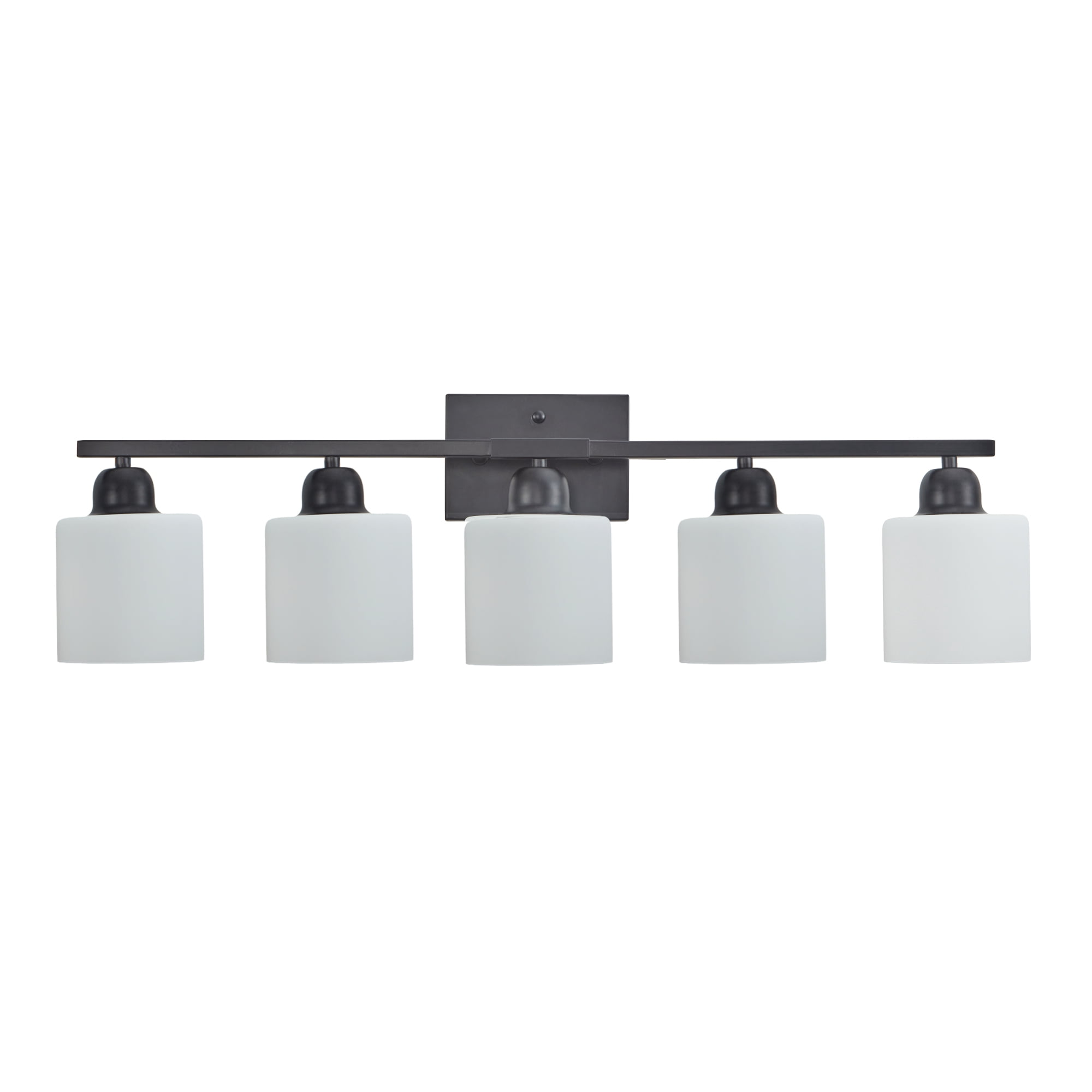Miniyam 31.5 in 5 Light Black Vanity Light for Bathroom, Wall-Mounted Fixtures Over Mirror, E26, No Bulbs Included
