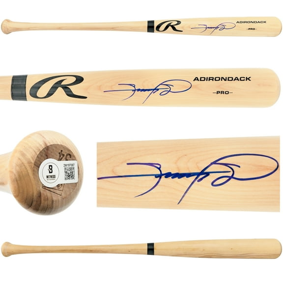 Sammy Sosa Autographed Blonde Rawlings Adirondack Pro Baseball Bat Chicago Cubs Beckett BAS Witness 235462