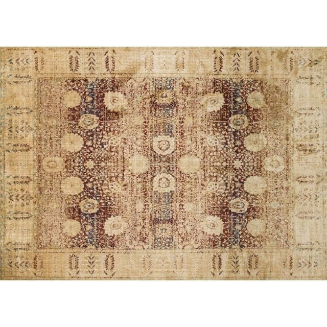 Loloi Anastasia 2'7" x 4' Tapis Rouge et Or