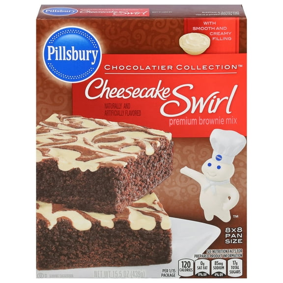 Pillsbury Cheesecake Swirl Premium Brownie Mix, 15.5 oz Box