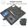 thumbnail image 3 of for iPhone 16e PU Leather 2 in 1 Case, Detachable Magnetic Wallet Case with Card Holder, Removable Flip Folio Cover with Stand Shockproof Protective Phone Cover, Compatible with MagSafe, Darkgreen, 3 of 8