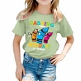 thumbnail image 1 of Icvfdpl T-Shirts pour Adolescentes, Imprimé Col Rond Manches Courtes T-Shirt Garçons Doux pour la Peau Vacances 3-4 Ans, 1 of 4
