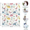 thumbnail image 4 of White Dinosaurs Birds Rainbows Pattern Blanket,Comfortable Soft Flannel Throw Blanket,All Season,Warm Lightweight Blankets for Sofa Bed Couch Living Room Chair,30"x40", 4 of 4