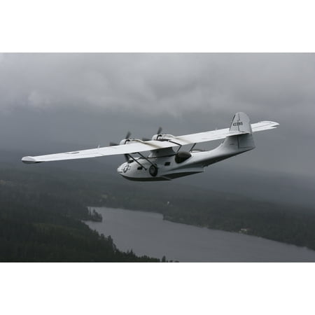 Us Army Air Force - Boras Sweden - Consolidated PBY Catalina vintage flying boat in US Army Air Force naval rescue colors Poster Print