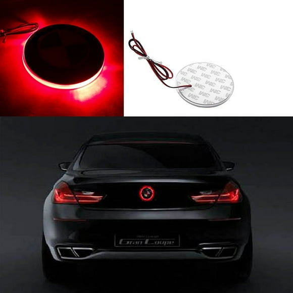 Xotic Tech 1x Brilliant Red 82mm Truck Hood Emblem LED Background Light lighting Kit For BMW 3 5 7 Series X3 X5 X6