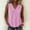 Pink, variant on ClodeEU Women's V Neck Pleated Sleeveless Tank Top, Casual Loose Fit Blouse Black,Women's Plus L