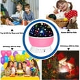 thumbnail image 5 of Night Lights for Kids, Star Night Light Projector for Kids Room, 360 Degree Rotation - 4 LED Bulbs 12 Light Color Changing, Christmas Birthday Gifts for Kids, Glow in The Dark Stars - Pink, 5 of 7