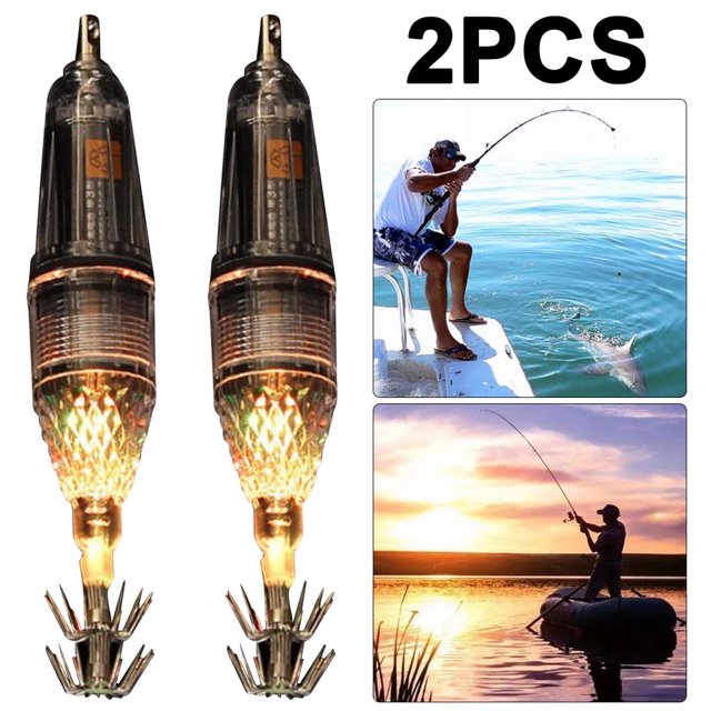 Lámpara LED Kuymtek para Señuelo Calamar Atraer Calamar Pulpo Sepia Color Blanco 2 Uds.