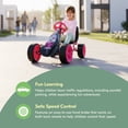 thumbnail image 3 of hauck Sirocco Go-Kart Kids Pedal Racing Cart Low Profile Rubber Wheel Ergonomic Seat, Pink, 3 of 7