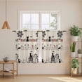 thumbnail image 2 of Japanese Style Tier Curtains 54 Inch Length, Vintage Cartoon Cat House Trees Flowers Cafe Short Curtains for Bathroom Over Sink, Small Kitchen Curtain Light Filtering Drapes 2 Panels 27.5"Wx54"L, 2 of 8