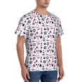 thumbnail image 2 of Bixox Men's Sailing Marine Travel Printed Short Sleeve Skinny Athletic T-Shirt, 2 of 6