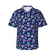 thumbnail image 1 of Balery Skull flower funny Camisas hawaianas de manga corta para hombre, camisas playeras de corte holgado, camisas de vacaciones con botones,X-Large, 1 of 7