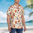 thumbnail image 6 of Picia Squirrel Nuts Mushroom Gentle Cotton Regular Fit Short Sleeve Casual Hawaiian Shirt for Men-Large, 6 of 8