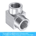 thumbnail image 5 of Unique Bargains 1/4BSPT Female Thread Stainless Steel Barstock Street Elbow Pipe Fitting, 5 of 5