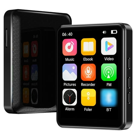 2.4 Inch Full Touch Screen MP3 MP4 Player - Bluetooth 5.0 Digital Music Player with 128GB TF Card Expansion, Speaker, E-book & HD Video Playback