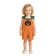 thumbnail image 3 of Shadoumai Halloween Jumpsuit Pumpkin Face Straps Romper For Kids, Comfortable Casual Jumpsuit For Girls Daily Play Outfit Jumpsuit, 3 of 7