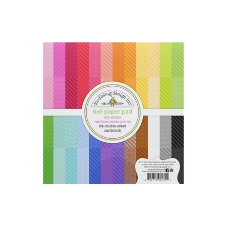 UPC: 0842715061354 | Doodlebug Petite Print Paper Pad 6×6 Dot/St Rainbw