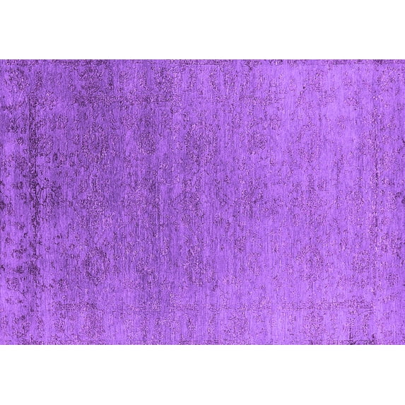 Ahgly Company Indoor Rectangle Oriental Purple Industrial Area Rugs, 7' x 10'