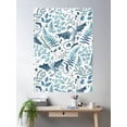 thumbnail image 2 of Forest Dragons In Shades Of Blue On White Poster Wall Art, Modern Wall Decor, 8x12 UNFRAMED, 2 of 3