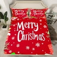 thumbnail image 2 of Manfei Merry Christmas Twin Sheet Sets for Kids, Cartoon Winter Snowflake Twin Fitted Sheet, Santa Claus Gifts Flat Sheet, Ultra Soft Home Decor, 3pcs, 2 of 7