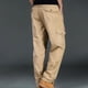 thumbnail image 3 of Pantalones largos de moda para hombre, casuales, de color sólido, con bolsillos y cremallera, cintura elástica, de poliéster., 3 of 5