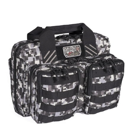 G P S Tactical Quad 2 Pistol Range Bag Gray Digital G P S Tactical Quad 2 Pistol Range Bag Gray Digital