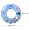 thumbnail image 4 of 1pc Cartoon Bunny Spaceman Pattern Swimming Ring PVC Inflatable Swim Ring (Blue), 4 of 7