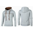 thumbnail image 5 of XFLWAM Men's Casual Hoodies Sweatshirt Hipster Gym Long Sleeve Drawstring Solid Color Pullover Hooded Gray L, 5 of 5