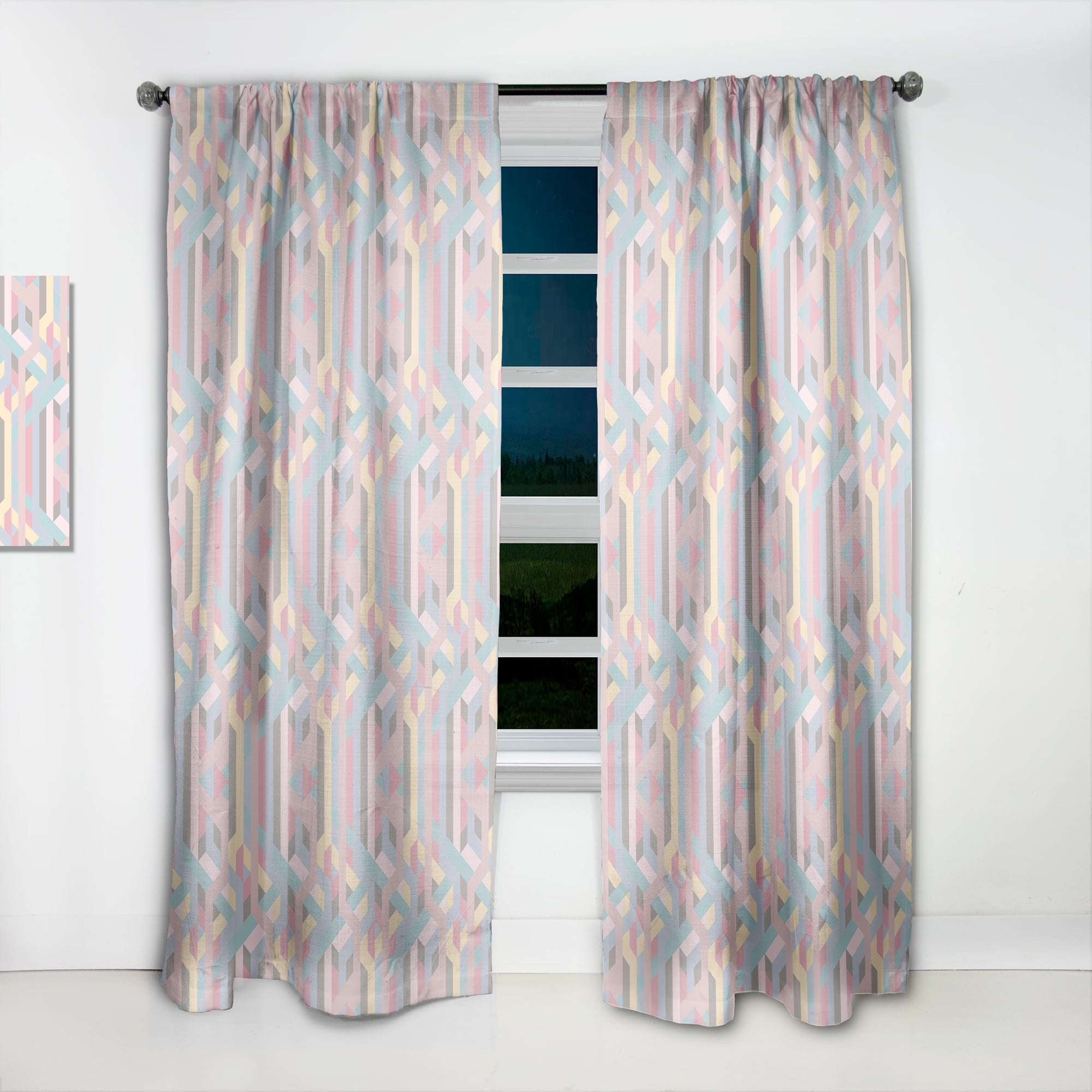 Designart 'Dreams Pastel VI' Modern & Contemporary Curtain Panel