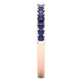 thumbnail image 4 of 0.285 ctw Wedding Band for Women - 14K Rose Gold Simulated Tanzanite Stackable Eternity Ring, 4 of 6