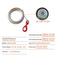 thumbnail image 1 of 50/75/100Feet Galvanized Steel Winch Cable 3/8 Inch  Breaking Strength Wire Winch Rope For SUV Large Off-Road Vehicle, 1 of 7