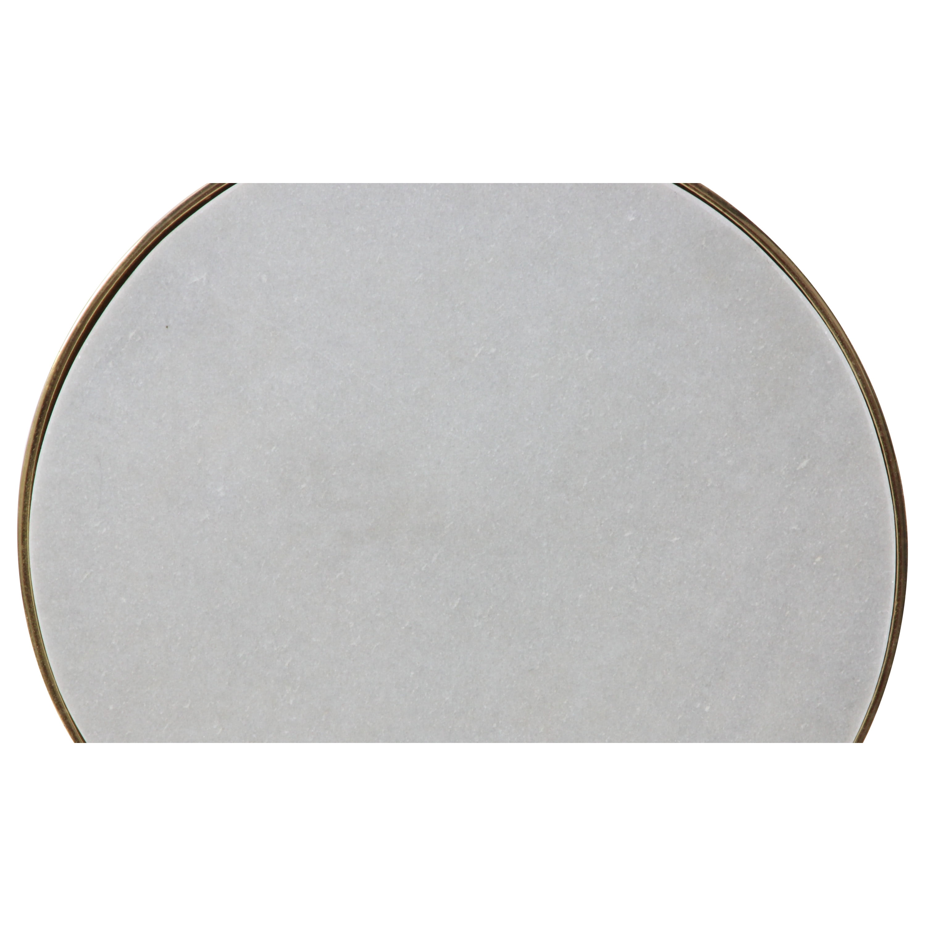 DecMode Elegant Gold Traditional Accent Table with Marble Top and Curved Leg Stand, 15"W x 22"H