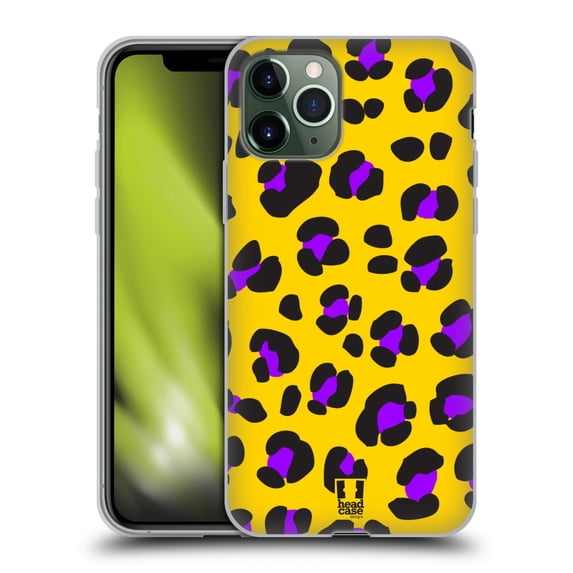 Head Case Designs Mad Prints Yellow Leopard Soft Gel Case Compatible with Apple iPhone 11 Pro
