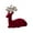 Style D, variant on Christmas Reindeer Figurine, Flocked Red Deer Statue with Glitter Silver Antlers, 1 Pack Festive Tabletop Decoration, for Xmas Home Party Mantel Shelf Display Indoor Holiday Decor