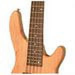 Kona Guitars KE5BN 5-String Electric Bass Guitar with Split Pickup and Custom Fit Tolex Case, Natural Gloss Wood Finish