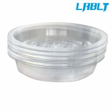 Lablt 5 Pack 10 Inch Clear Thicking Plastic Sturdy Plant Flower Saucer Drip Tray