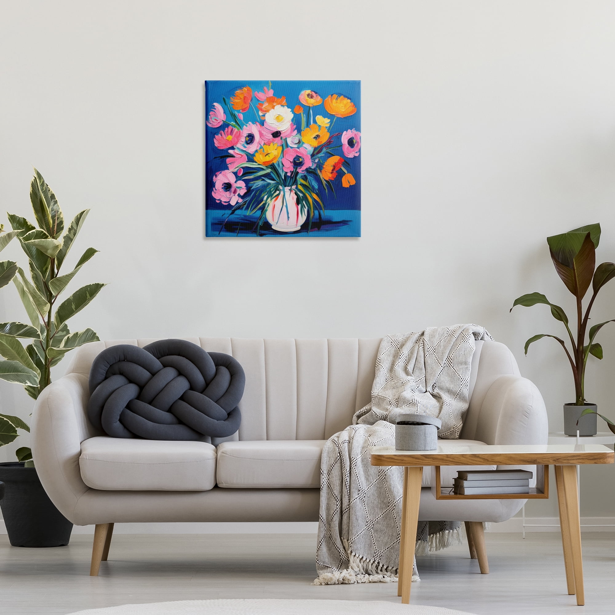 Stupell Industries Bright Poppies Bouquet Plants & Flowers Painting Wrapped Canvas Art Print Wall Art, 24 x 24
