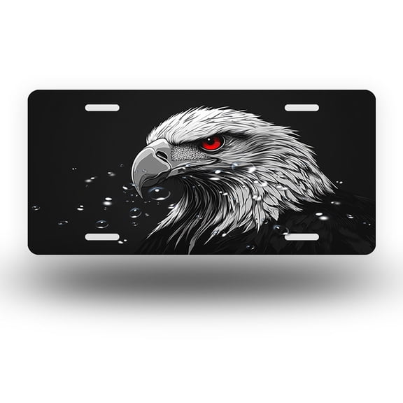 Red-eyed Hawk Front License Plate, Funny Standard Plates Personalized Novelty Decorative For Men/Women/Boys/Girls Car 612 Inch