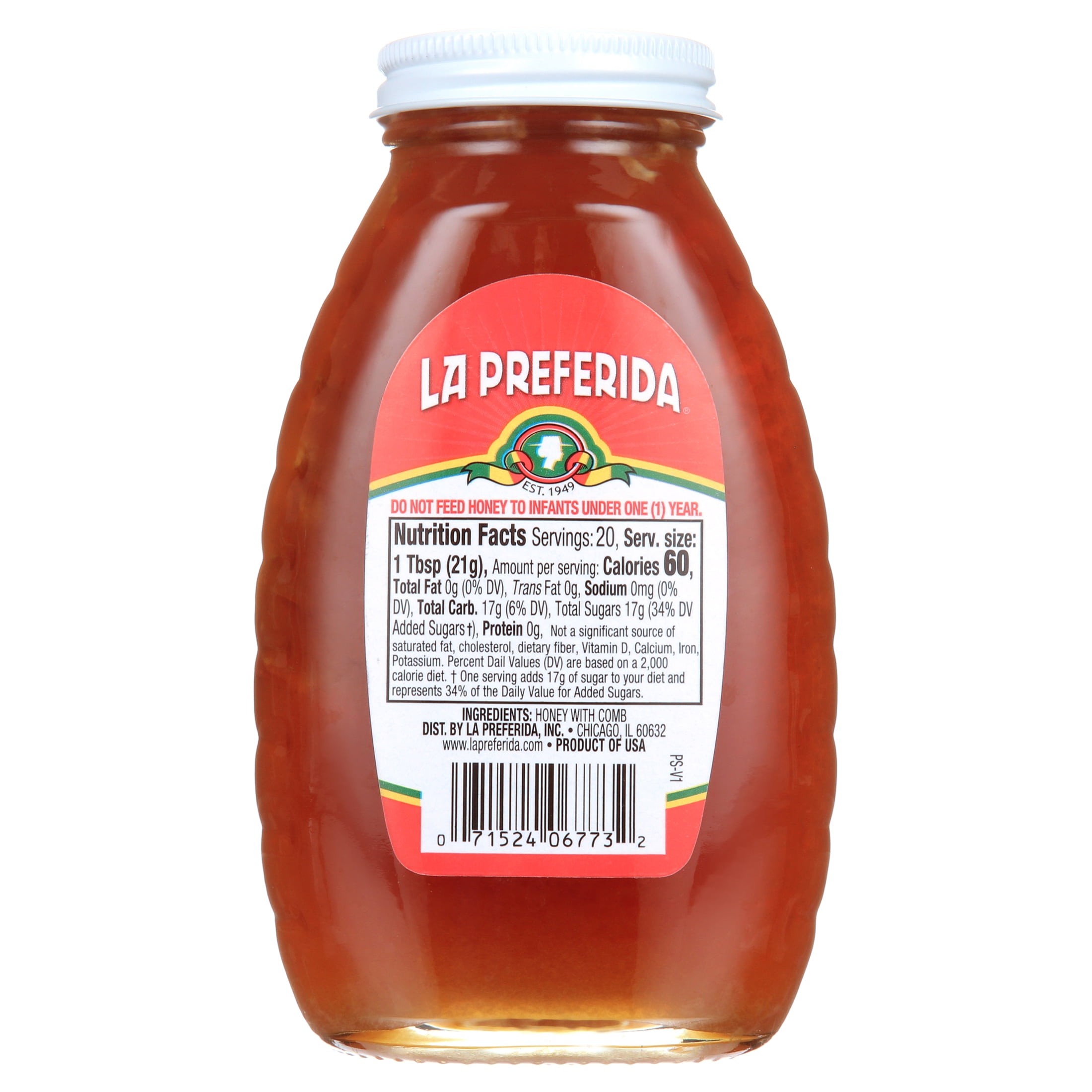 La Preferida® Pure Honey with Comb 15 oz. Jar
