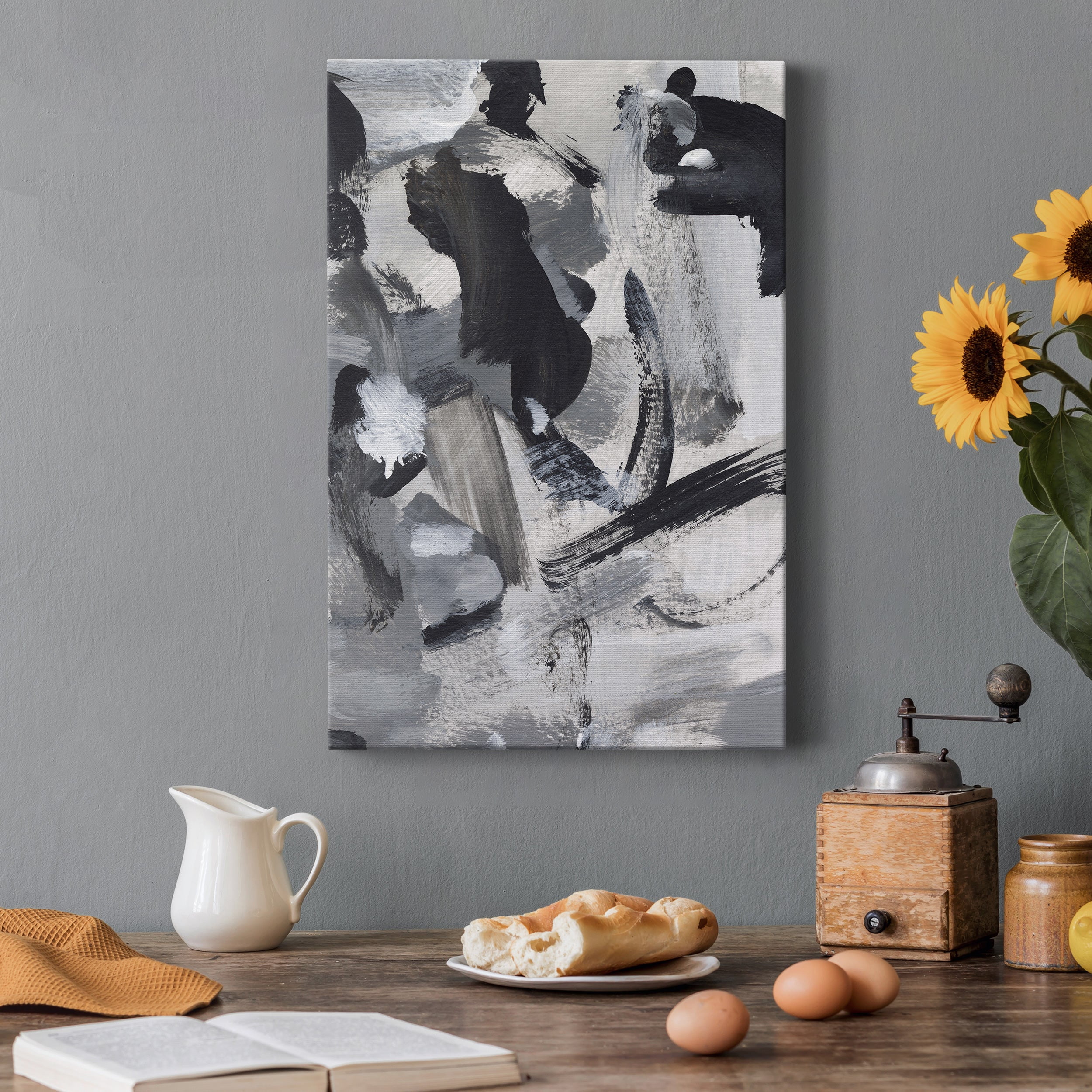 Black & White Mix IV Premium Gallery Wrapped Canvas - Ready to Hang